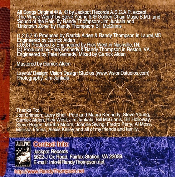 Randy Thompson (8) : That's Not Me (CD, Album)