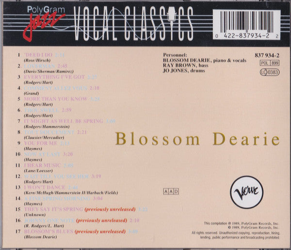 Blossom Dearie : Blossom Dearie (CD, Album, RE, RM)