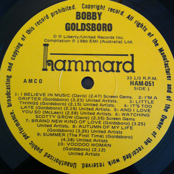 Bobby Goldsboro : Bobby Goldsboro Gold (LP, Comp)
