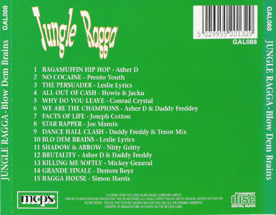Various : Jungle Ragga - Blow Dem Brains (CD, Album, Comp)