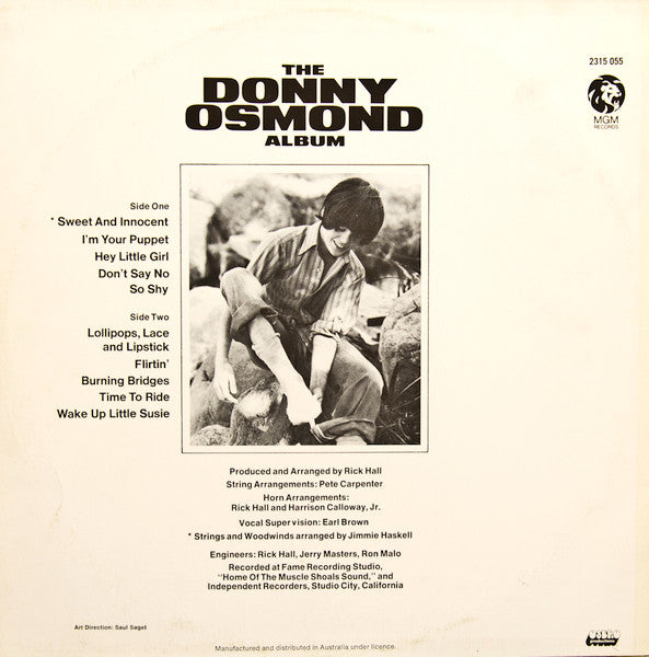 Donny Osmond : The Donny Osmond Album (LP)