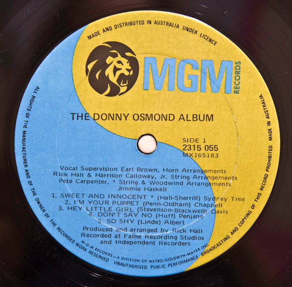 Donny Osmond : The Donny Osmond Album (LP)