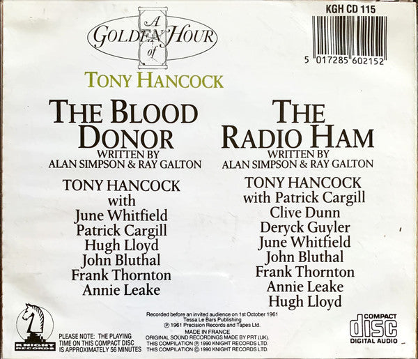 Tony Hancock : A Golden Hour Of Tony Hancock (The Blood Donor • The Radio Ham) (CD, RE)