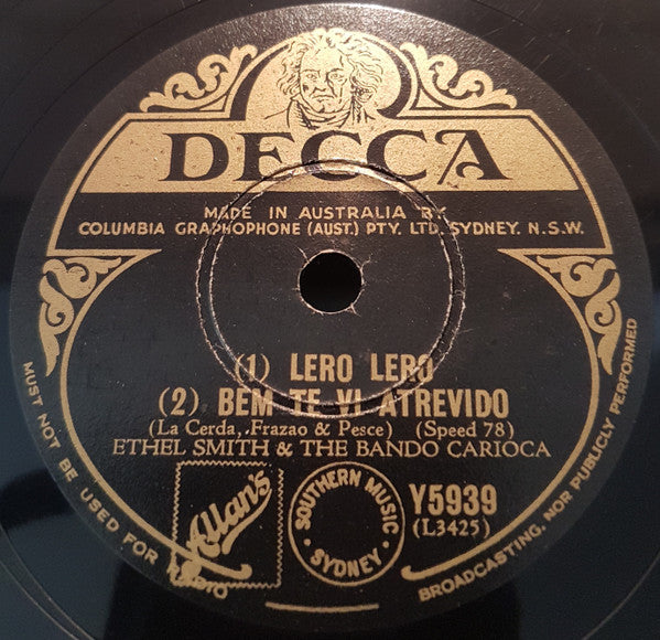 Ethel Smith And The Bando Carioca : Tico-Tico / Lero Lero _ Bem Te Vi Atrevido (Shellac, 10")