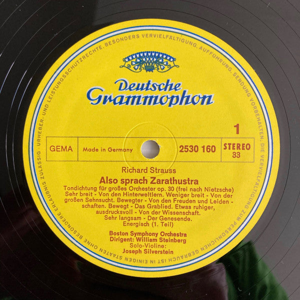 Richard Strauss, Boston Symphony Orchestra • William Steinberg : Also Sprach Zarathustra (LP)