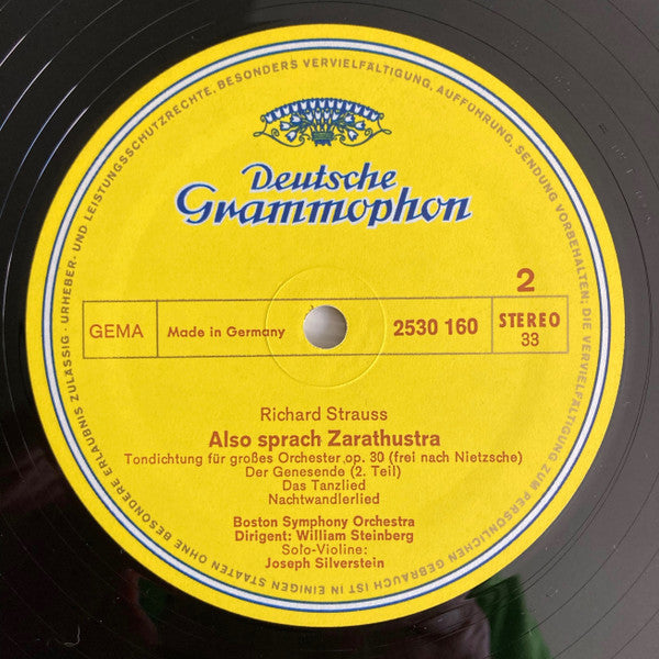 Richard Strauss, Boston Symphony Orchestra • William Steinberg : Also Sprach Zarathustra (LP)