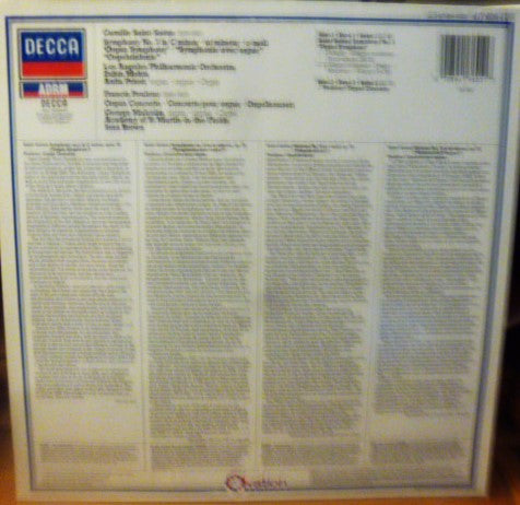 Saint-Saëns*, Poulenc* : Organ Symphony / Organ Concerto (LP, Comp, RM)