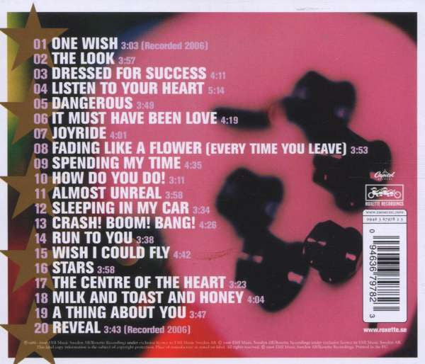 Roxette : Hits (A Collection Of Their 20 Greatest Songs!) (CD, Comp, Med)