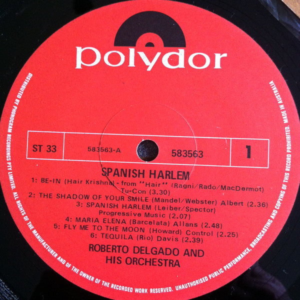 Roberto Delgado & His Orchestra : Spanish Harlem (LP, Album)