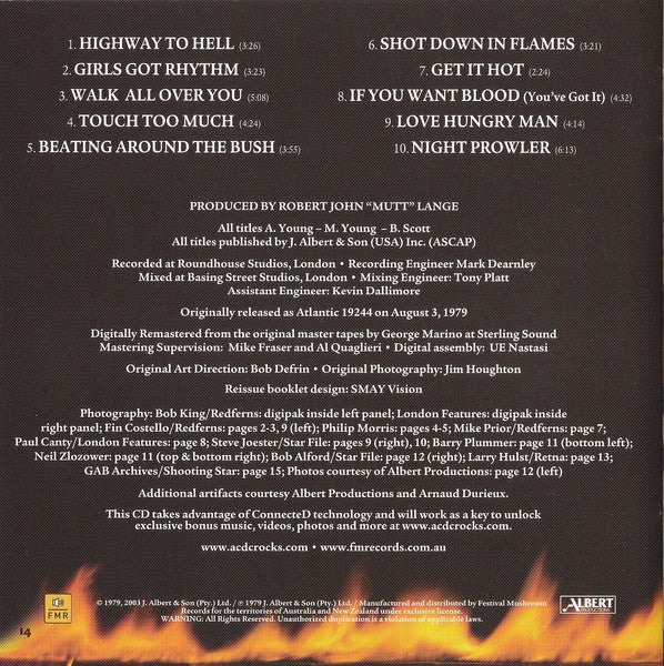 AC/DC : Highway To Hell (CD, Album, Enh, RE, RM, Dig)