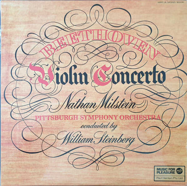 Beethoven*, Nathan Milstein, Pittsburgh Symphony Orchestra, William Steinberg : Violin Concerto (LP, Mono)