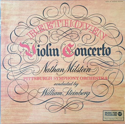 Beethoven*, Nathan Milstein, Pittsburgh Symphony Orchestra, William Steinberg : Violin Concerto (LP, Mono)