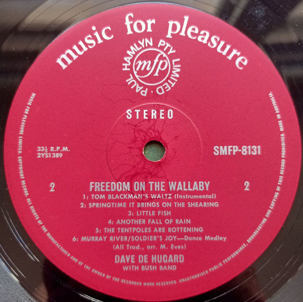Dave de Hugard : Freedom On The Wallaby  (LP, Album)