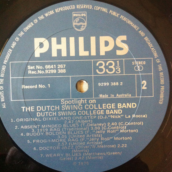 The Dutch Swing College Band : Spotlight On The Dutch Swing College Band (2xLP, Comp, RE)