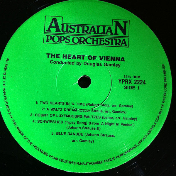 Douglas Gamley Conducting The The Australian Pops Orchestra : The Heart Of Vienna (LP, Album)