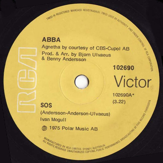 ABBA : SOS (7", Single)