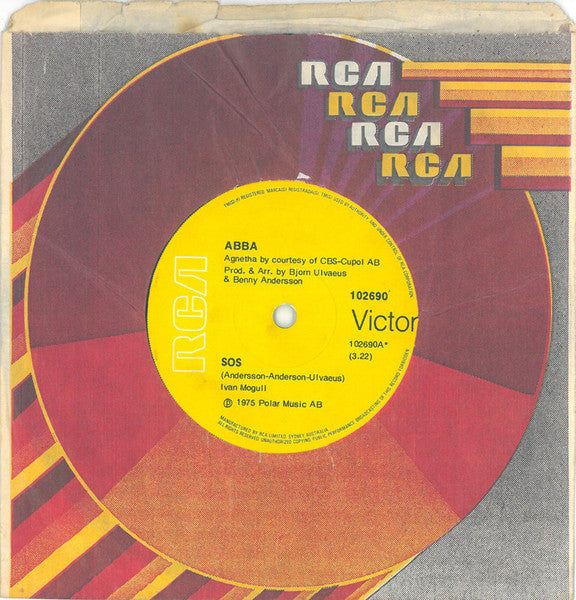 ABBA : SOS (7", Single)