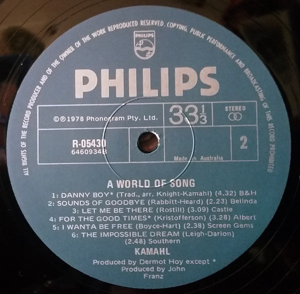 Kamahl : A World Of Song (LP, Comp, Club)