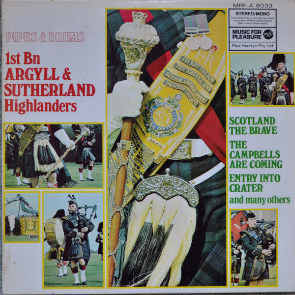 1st Bn Argyll & Sutherland Highlanders* : Pipes & Drums (LP, Album)