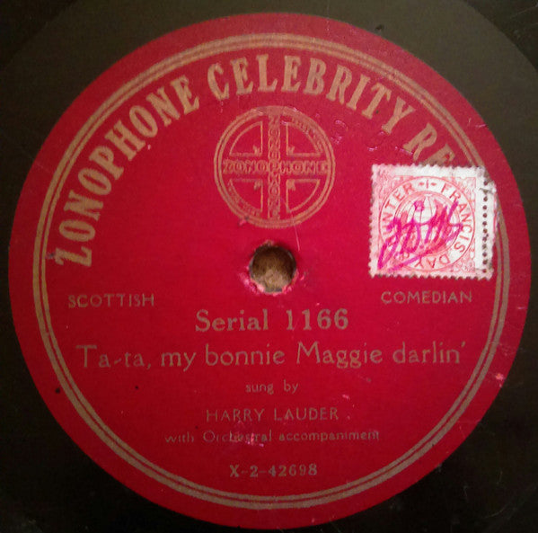 Harry Lauder : Ta-ta, My Bonnie Maggie Darlin' / Portobello Lass (Shellac, 10")