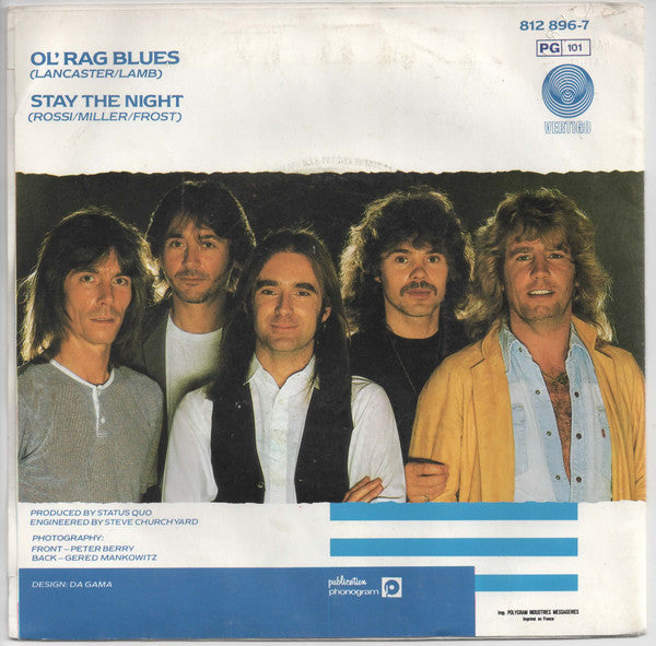 Status Quo : Ol' Rag Blues (7", Single)