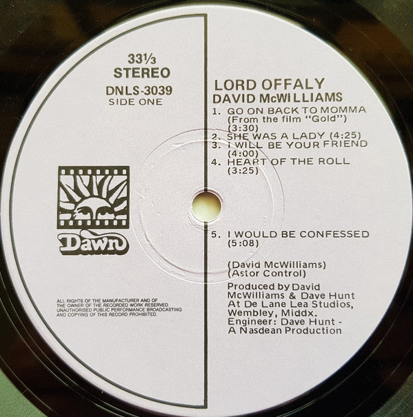David McWilliams : Lord Offaly (LP, Album)