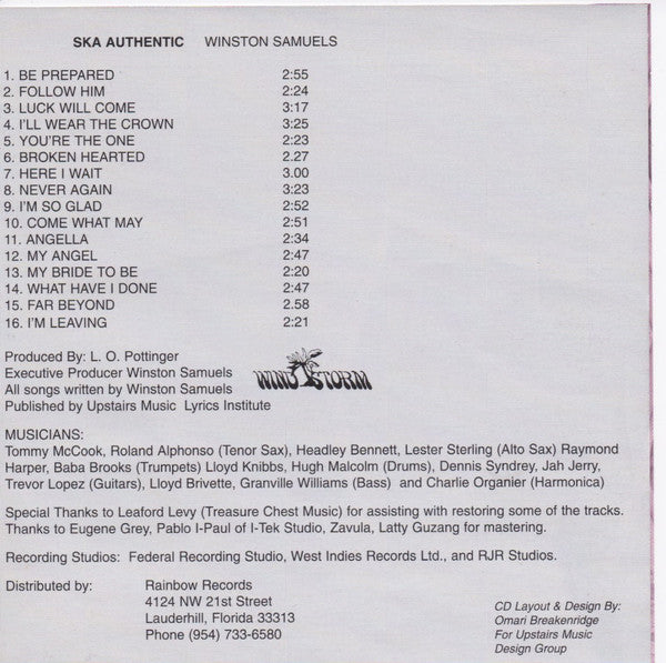 Winston Samuels : Ska Authentic (CD, Album)
