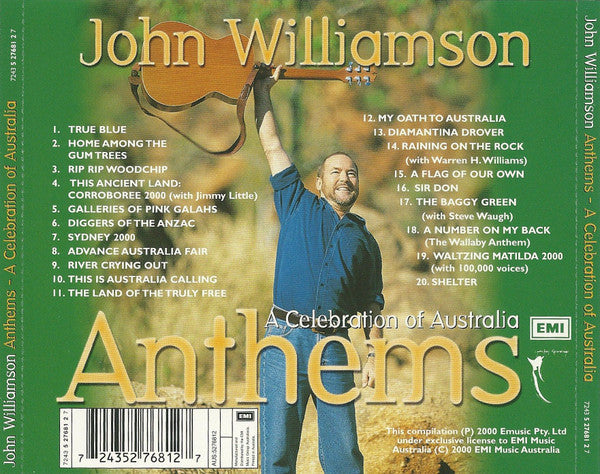 John Williamson : Anthems - A Celebration Of Australia (CD, Comp)