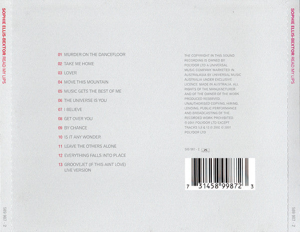 Sophie Ellis Bextor* : Read My Lips (CD, Album, RE)