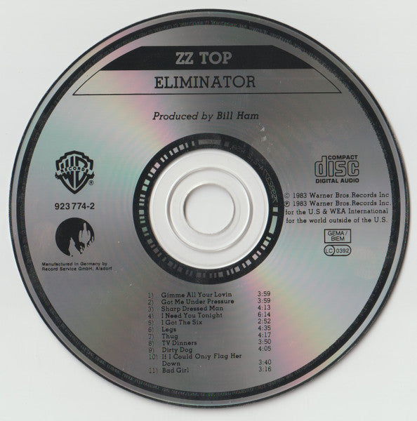 ZZ Top : Eliminator (CD, Album, RE)