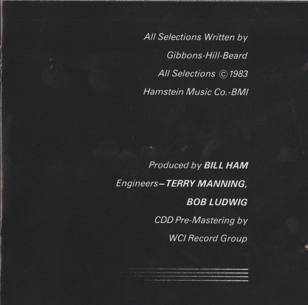 ZZ Top : Eliminator (CD, Album, RE)