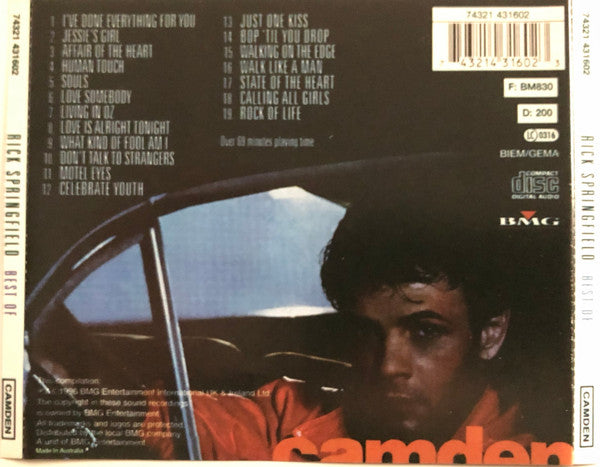Rick Springfield : Best Of (CD, Comp, RE)