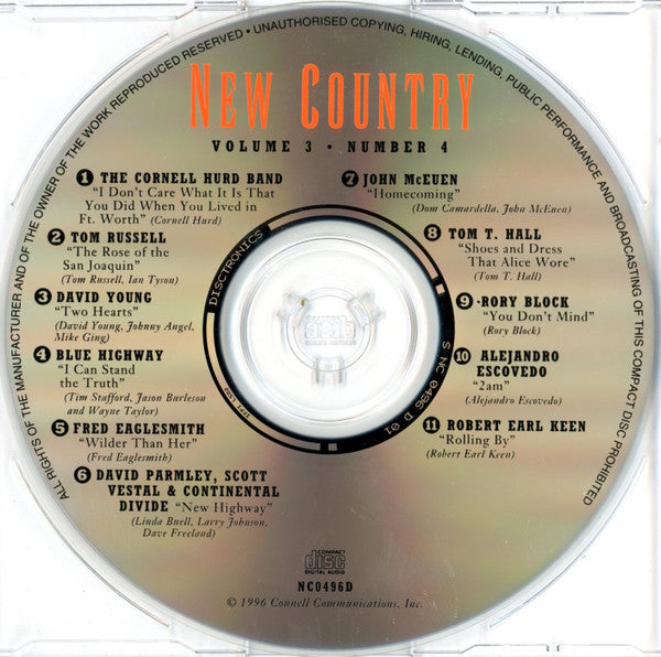 Various : New Country Volume 3 Number 4 (CD, Comp)