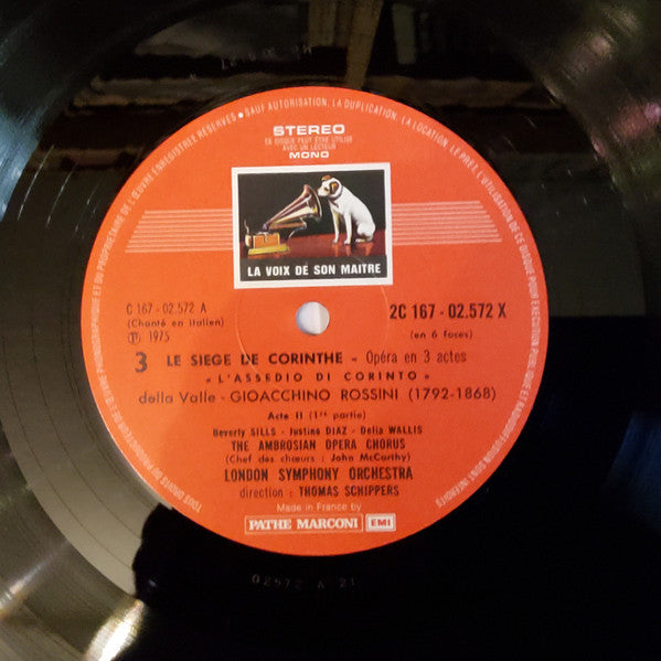 Gioacchino Rossini - Beverly Sills, Shirley Verrett, Justino Diaz, Harry Theyard, London Symphony Orchestra & The Ambrosian Opera Chorus, Thomas Schippers : Le Siège De Corinthe (3xLP)