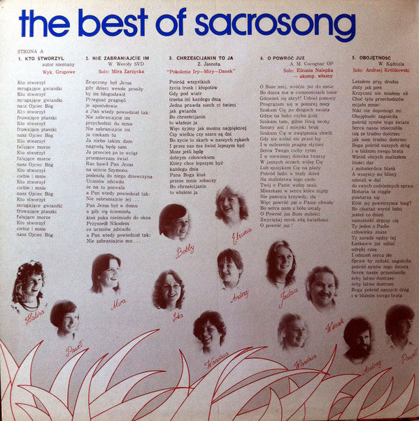 Sacrosong (2) : Kto Stworzył: The Best Of Sacrosong 1973 ~ 1977  (LP, Comp)