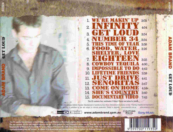 Adam Brand : Get Loud (CD, Album, Enh)