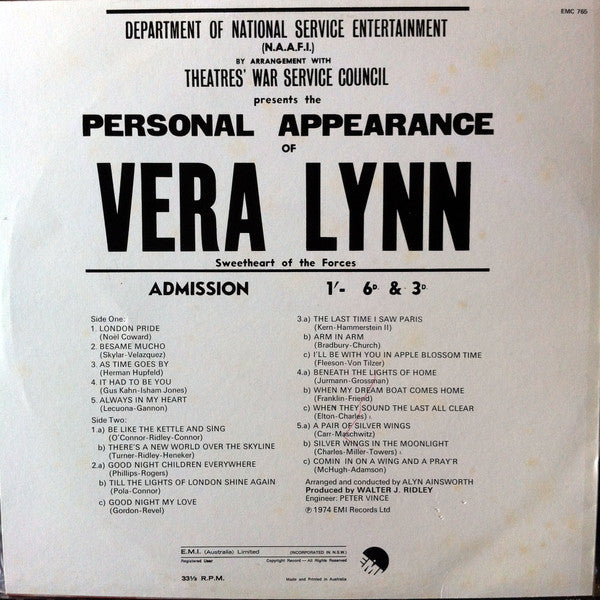 Vera Lynn : Remembers The World At War (LP, Comp)