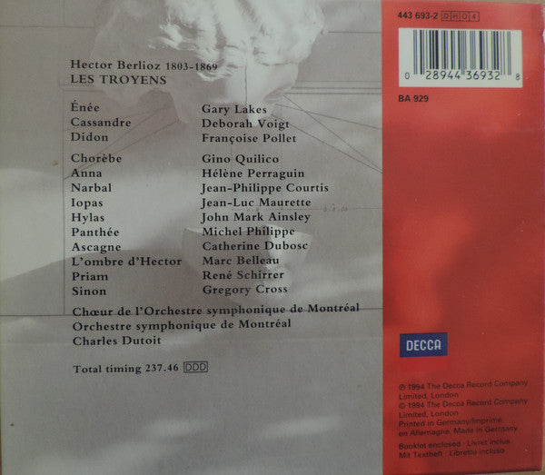 Berlioz* - Lakes*, Pollet*, Voigt*, Quilico*, Courtis*, Perraguin*, Ainsley*, Chœur* Et Orchestre Symphonique De Montréal, Dutoit* : Les Troyens (4xCD + Box, Sli)