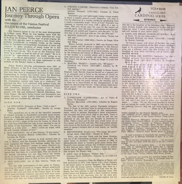 Jan Peerce : Journey Through Opera (LP, Album)