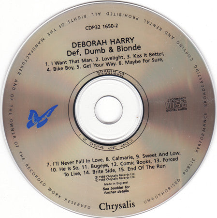Deborah Harry : Def, Dumb & Blonde (CD, Album, RE)