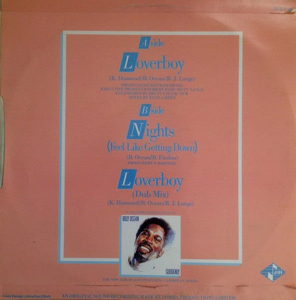 Billy Ocean : Loverboy (12", Single, Ltd)