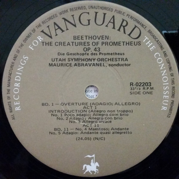 Ludwig van Beethoven : The Creatures Of Prometheus (LP, Album, Club)