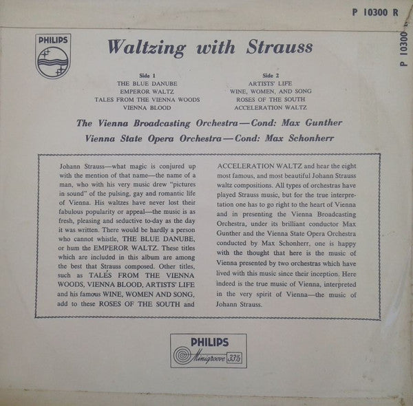 Das Große Wiener Rundfunkorchester / Orchester Der Wiener Staatsoper : Waltzing With Strauss (10")