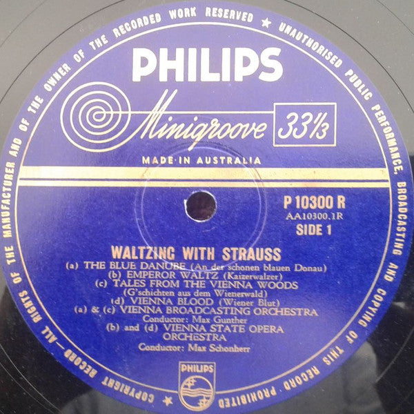 Das Große Wiener Rundfunkorchester / Orchester Der Wiener Staatsoper : Waltzing With Strauss (10")