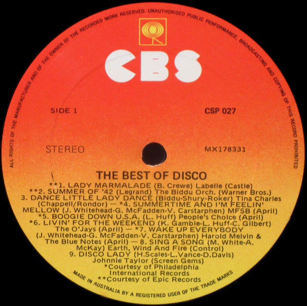 Various : The Best Of Disco (LP, Comp)