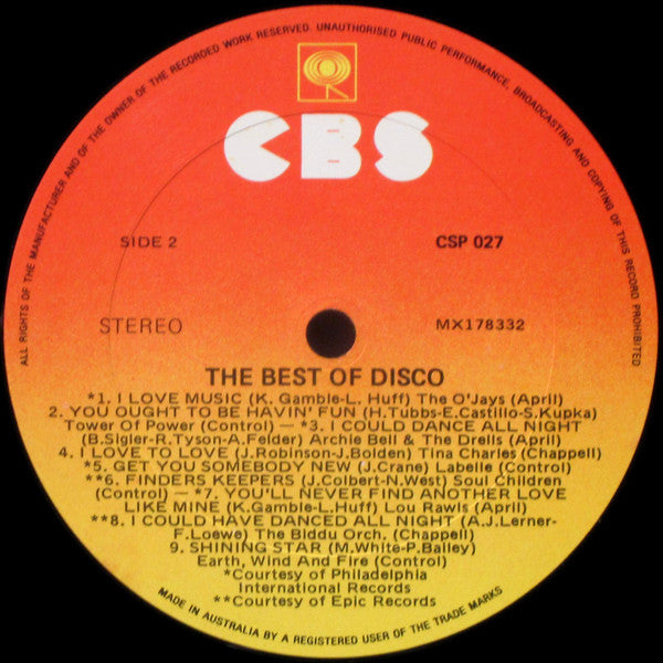 Various : The Best Of Disco (LP, Comp)