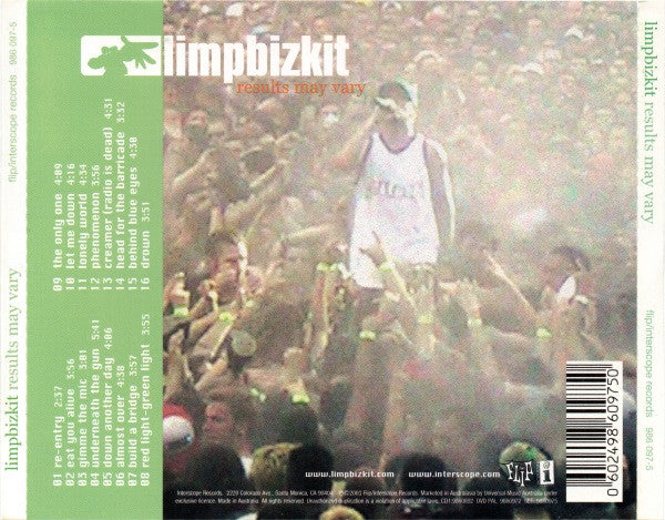 Limp Bizkit : Results May Vary (CD, Album + DVD-V, PAL + Ltd)