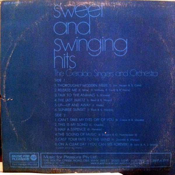 The Geraldo Singers And Orchestra* : Sweet And Swinging Hits (LP)