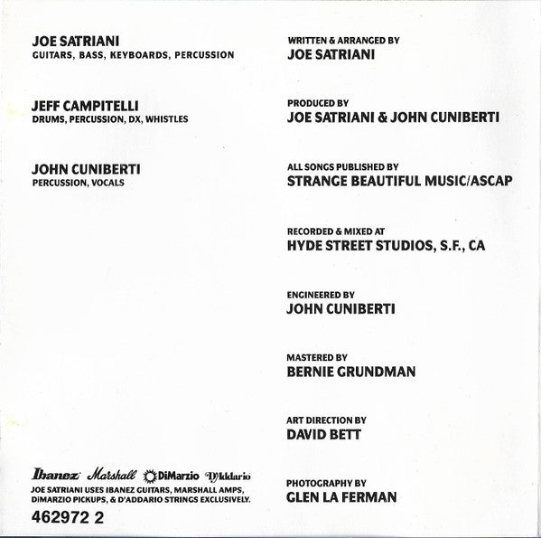 Joe Satriani : Not Of This Earth (CD, Album)