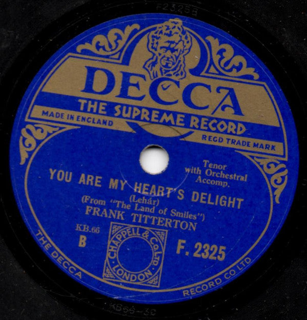 Frank Titterton : Patiently Smiling / You Are My Heart's Delight (Shellac, 10")